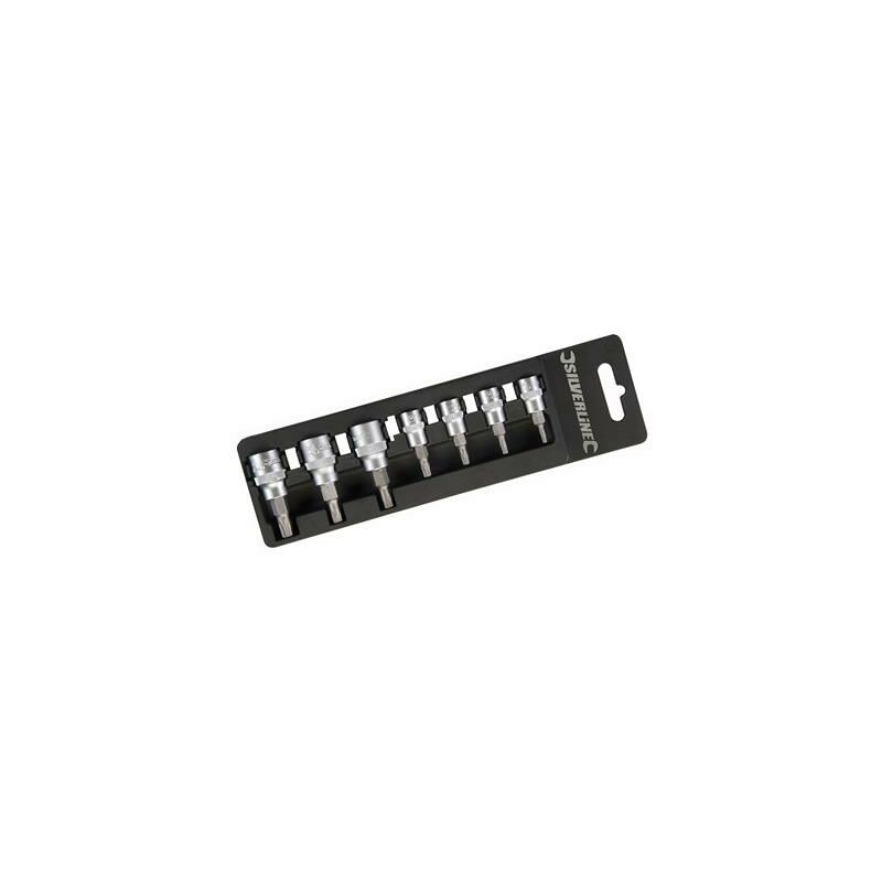 Jeu de 7 embouts de vissage Torx sur douilles