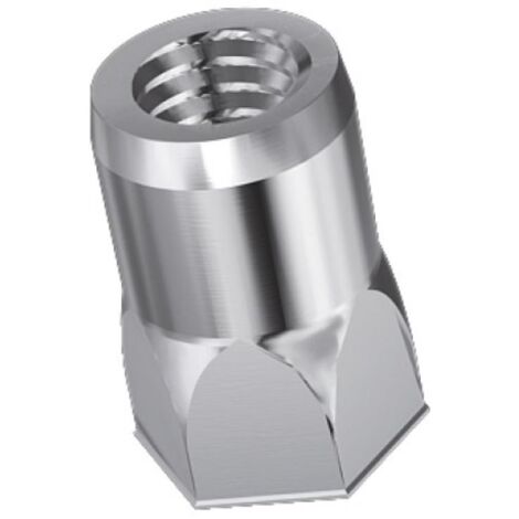 Douilles taraudées Rivklé auto-affleurantes fût semi hexagonal acier zingué diamètre 5 boîte de 100 pièces - RIVKLE