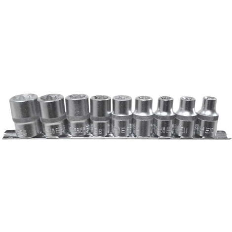 DOUILLES TORX 9 pièces 1/2"" /ARGENT