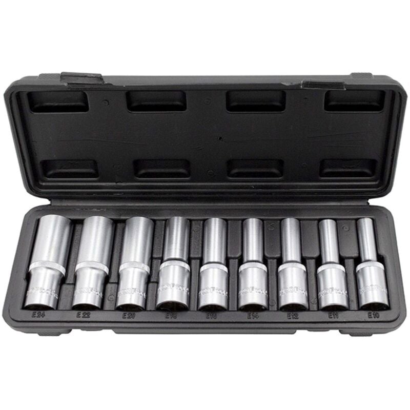 Kroftools - Douilles torx femelles l e10, e11, e12, e14, e16, e18, e20, e22,e24