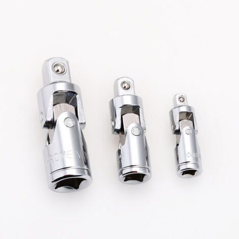 Douilles universelles à impact 3 pièces, entraînement 1/4, 3/8 et 1/2, acier CR-V, robustes et durables pour les fixations difficiles d'accès