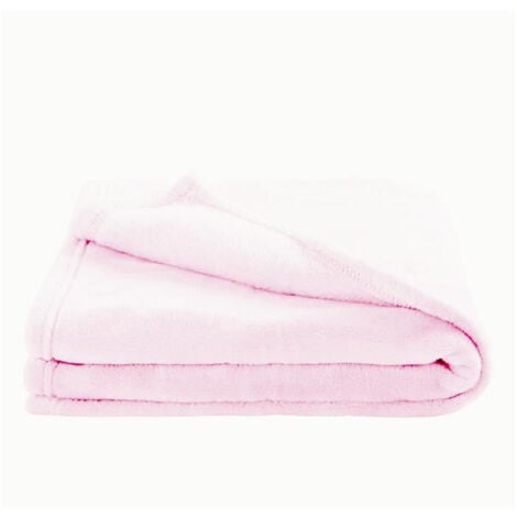 DOUX NID Couverture Microfibre Microdoux - 100x150cm - Rose clair