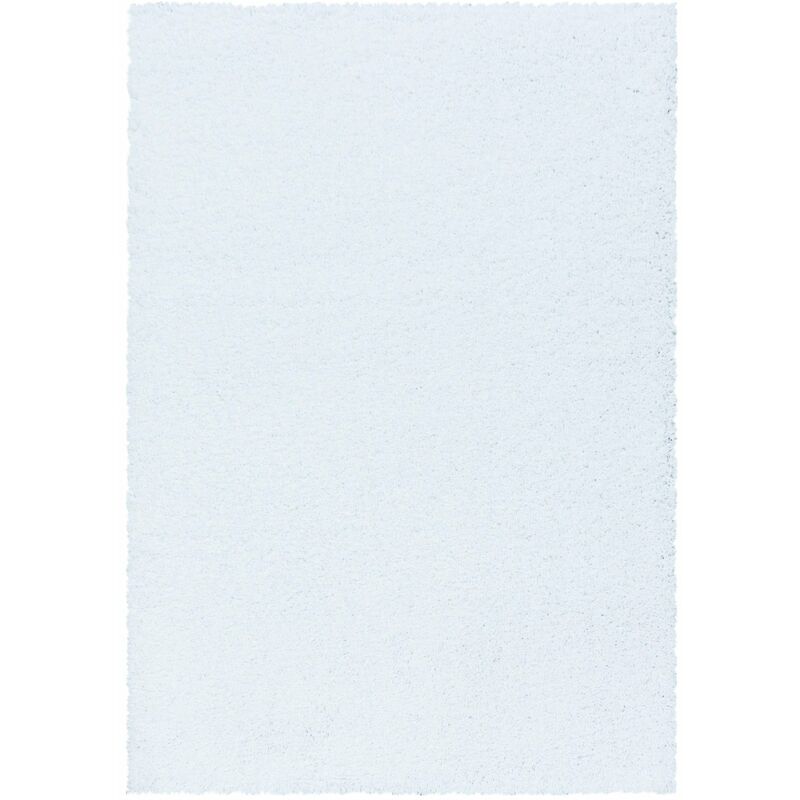 Tapis Uni Poils Longs Doux pour Salon, Chambre, Couloir (Blanc - 200x290cm)