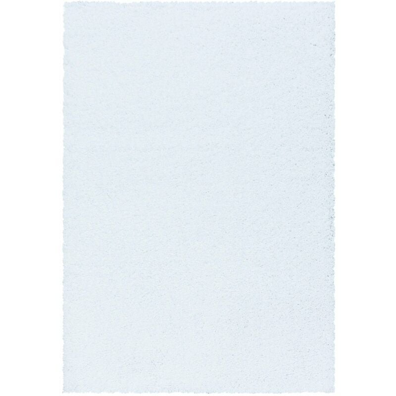 Sydney - Tapis Uni Poils Longs Doux pour Salon, Chambre, Couloir (Blanc - 240x340cm)