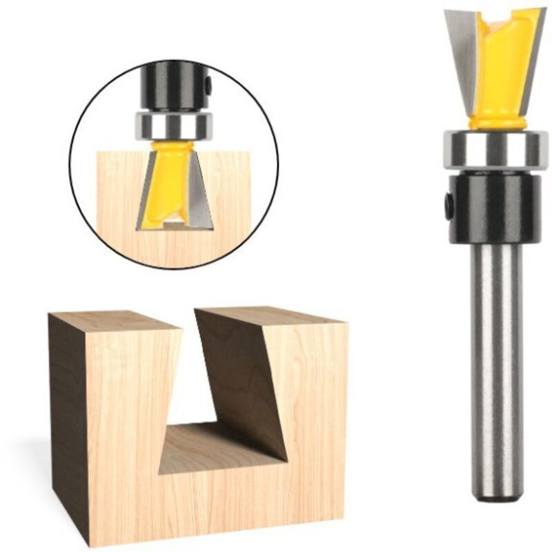 Dovetail cutter 12.7 x 12.7 mm guide - shank 6.35 mm