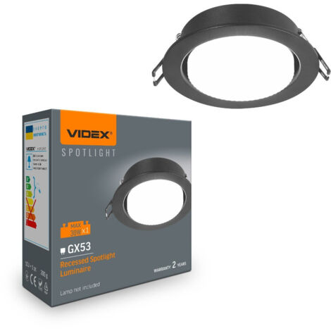 Down Light Einbaustrahler schwarz GX53 DownLight Videx