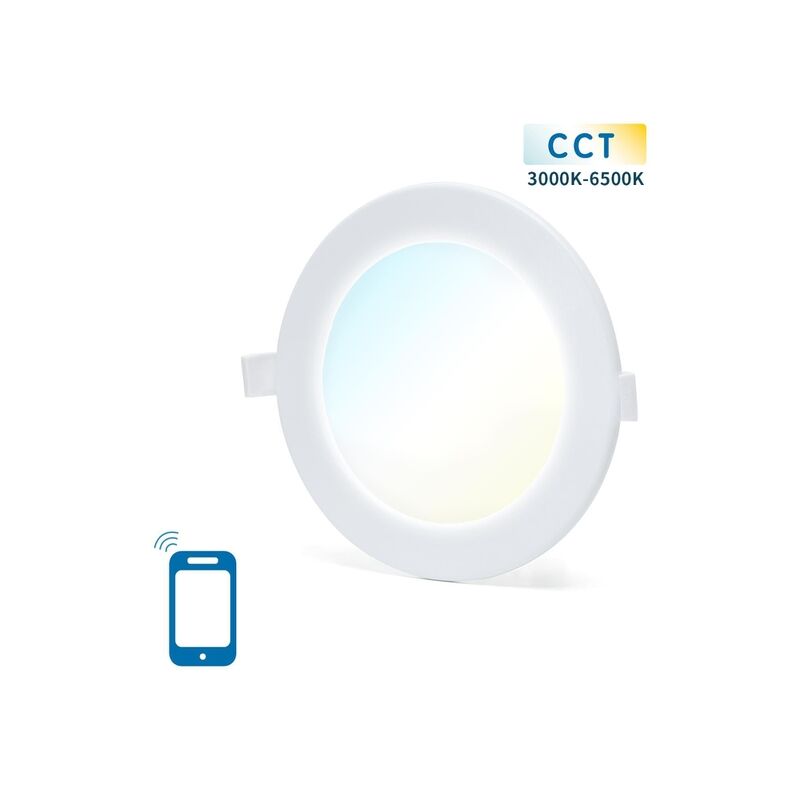 

Down light LED inteligente 6W WIFI CCT（3000K-6500K）(Cutout:105mm)