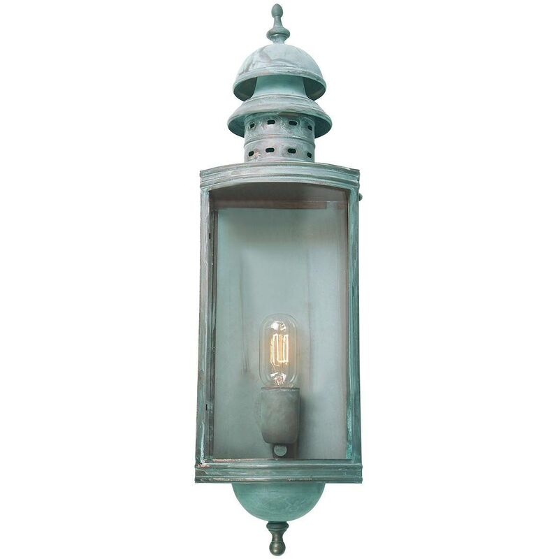 Elstead Lighting - Elstead Downing Street - 1 Light Outdoor Wall Lantern Light Verdigris IP44, E27