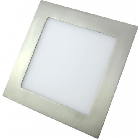 Downlight 12w 4000k cuadrado agamenon 990lm niquel 2x17x17 cm corte 15x15 cm