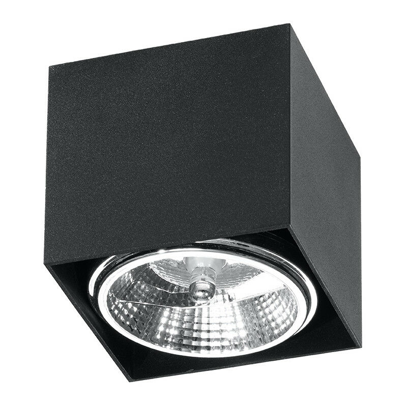 

Sollux Lighting - Downlight a plafone Square Flush Light Nero GU10 Focos empotrables de superficie Foco empotrado cuadrado Negro GU10