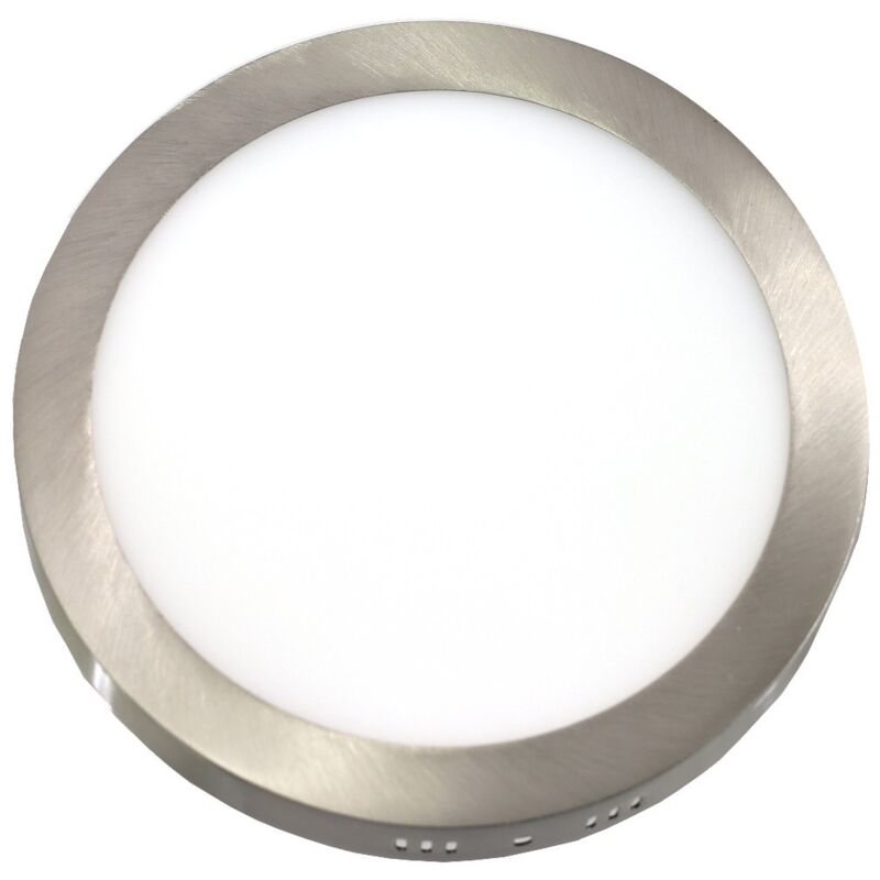 

Jandei Downlight led 18W redondo superficie luz fría 6000K, aluminio aro acero pulido, 225mm