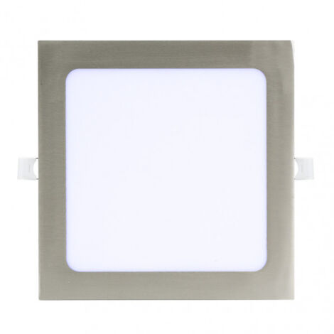 Downlight Basalte 24w 6500k Nickel Carré 2040lm 2.5x30x30 Cm Coupe 27.5x27.5 Cm