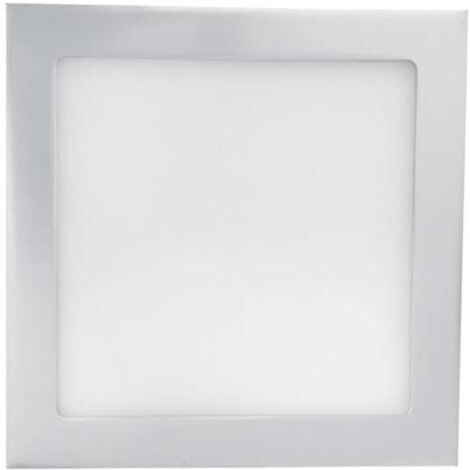 ECOLUX Downlight carré extra fin 18W Gris - Blanc Chaud 3000K