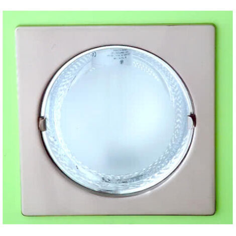 Downlight cuadrado niquel E27 28w