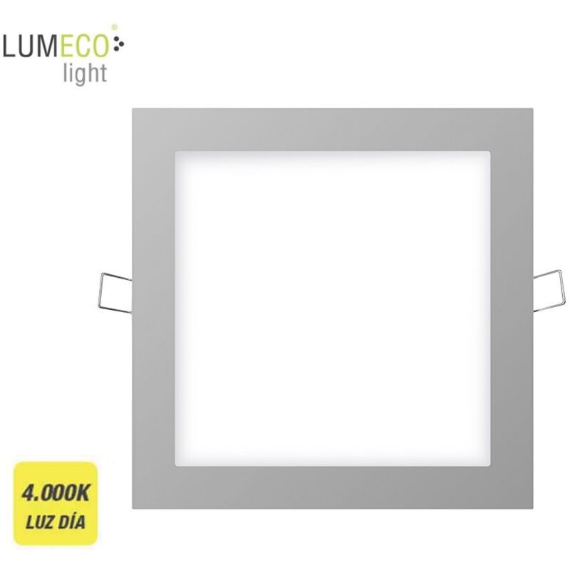 Downlight led incastrabile 20W 4000 Luce di giorno 4000K 1500 1500lm fraLatn Cromo 22 22x22cm