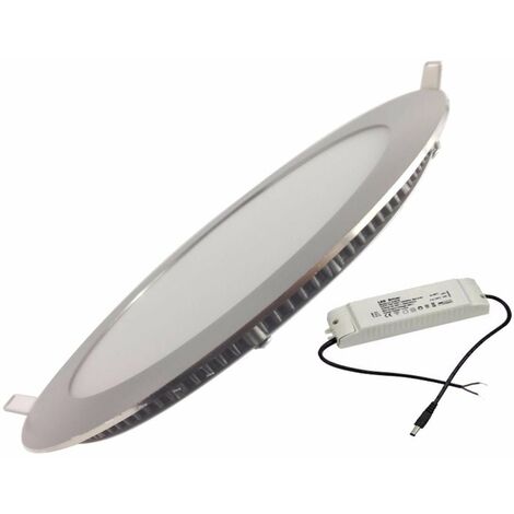 Downlight Dalle LED 12W Extra Plate Ronde - Unité / Blanc Froid