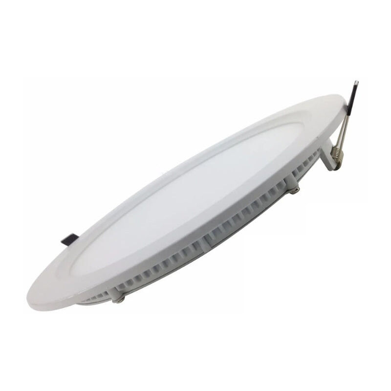 Silumen - Downlight Dalle led 24W Extra Plate Ronde blanc - Unité / Blanc Neutre