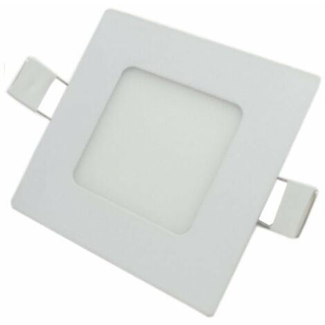 Downlight Dalle LED 3W 120° Extra Plate Carrée BLANC - Blanc Neutre  - SILUMEN