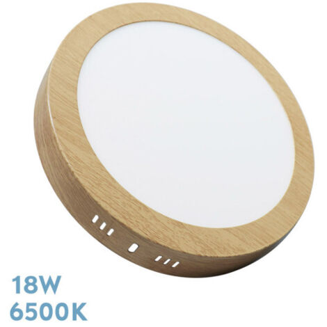 Downlight di superficie Thulita 18w 6500k Faggio 1620lm 2,8x21x21 Cm