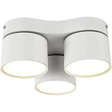 Downlight empotrable de superficie, focos LED giratorios plegables de 3 cabezales de diseño creativo, luz de techo LED antideslumbrante