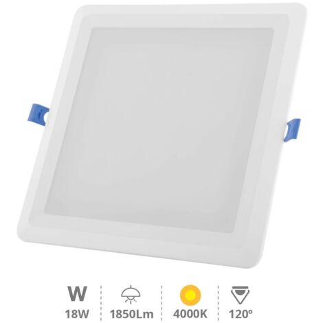 Downlight empotrable LED cuadrado Londa 18W 4000K Blanco