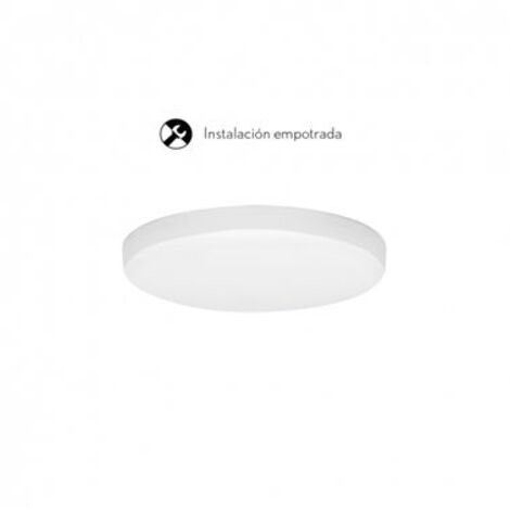 Downlight empotrable lira redondo 1x12w led 1080lm 4000k 120° al.1,5xd.8,5cm blanco