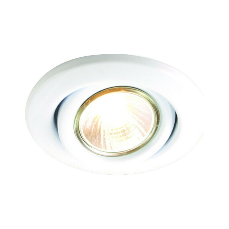Image of Downlight inclinabile da incasso Knightsbridge GU10 bianco, 230 v 50 w max.