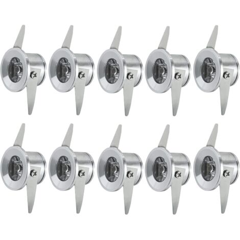 Downlight Lampes, Spot LED Encastré 1w Encastrées Petite Lampe Spot Plafonnier Led Plafonnier 10PCS Blanc chaud (3000K)