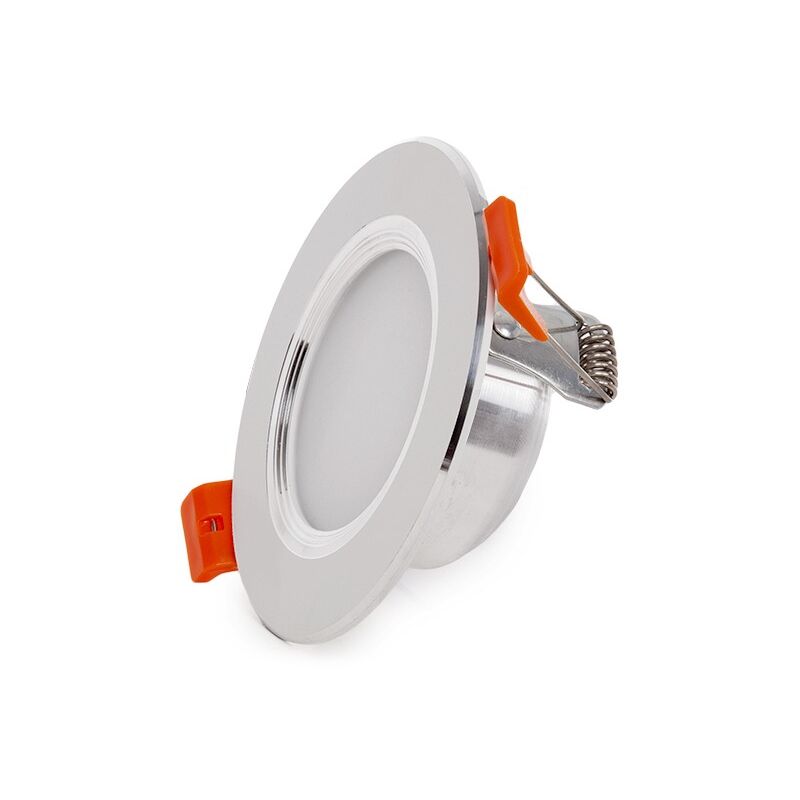 Image of Riflettore Downlight led 5W 400Lm 6000ºK Cornice D'Argento 40.000H [PCE-DL5W-P-CW]
