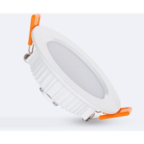 Downlight LED 10W Circolare Chip OSRAM Aero 110 lm/W LIFUD Foro Ø 80 mm 2700K Bianco Caldo