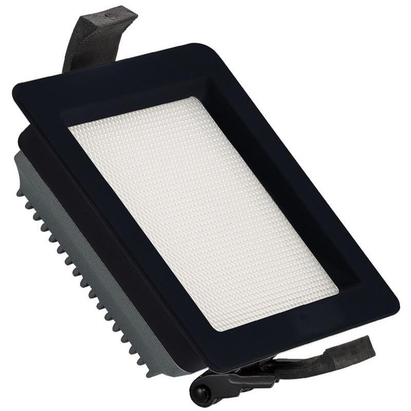 Image of Downlight LED 10W New Aero Slim Quadrato 130 lm/W Microprismatico (UGR17) LIFUD Nero Foro 85x85 mm Bianco Naturale 3800K - 4200K