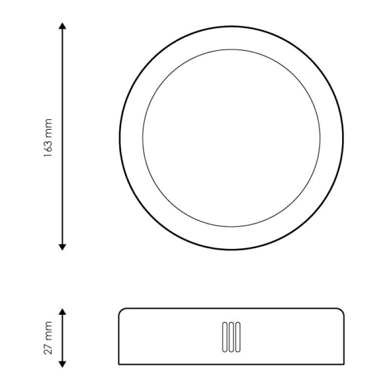 

Downlight LED 12W redondo Superficie | Blanco Frio 6000K