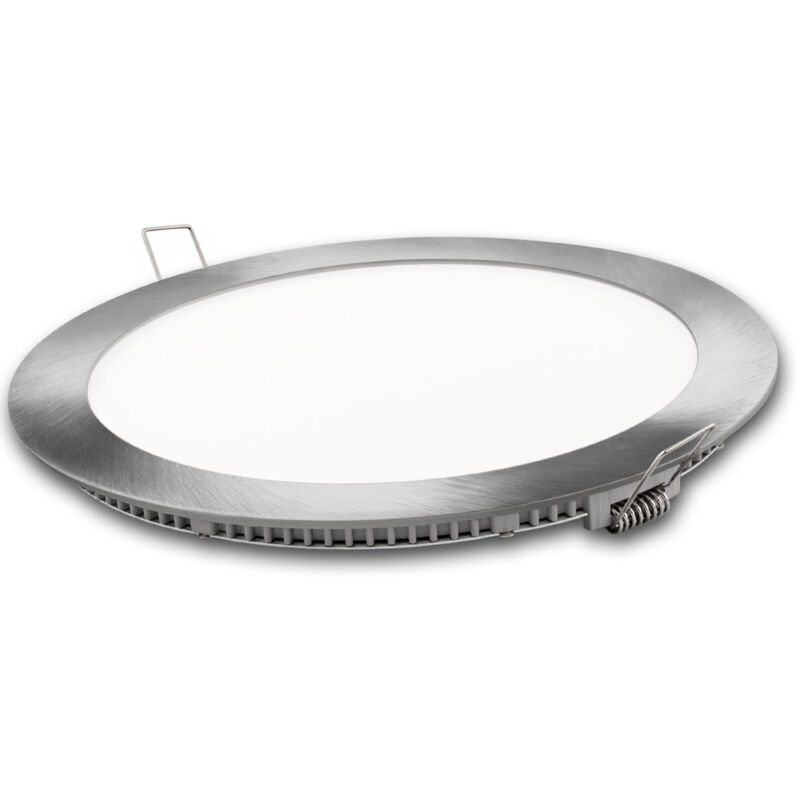 Downlight led froid rond argent mat 18w