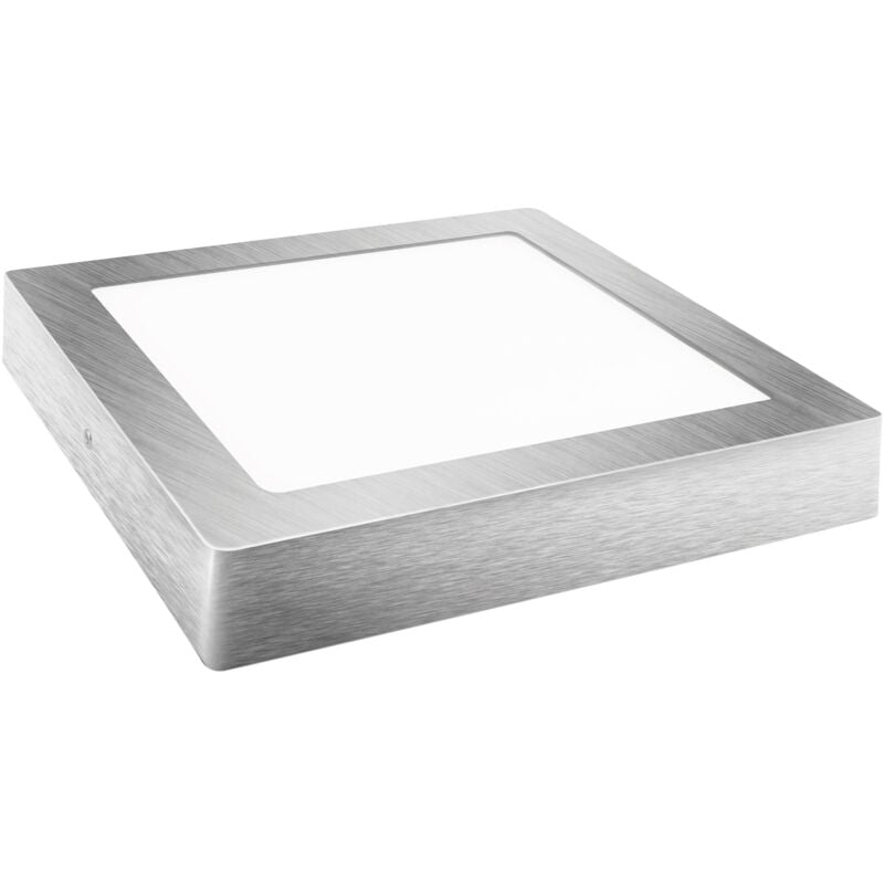 Downlight led surface carrée argent mat 18w froid