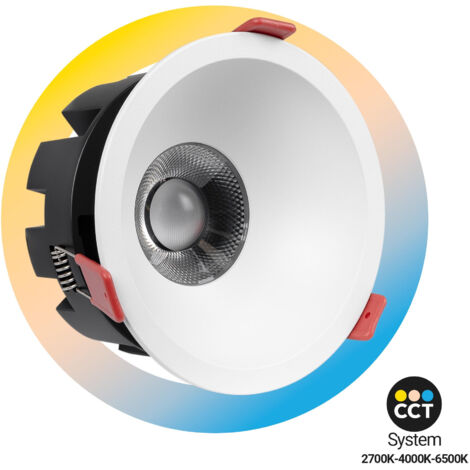 Downlight LED - 20W - CCT - Chip OSRAM - Corte Ø 110mm - Blanco