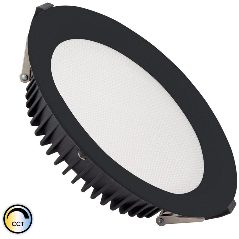 

Downlight LED 20W New Aero Slim CCT Seleccionable 130 lm/W LIFUD Negro Corte Ø 155 mm Seleccionable (Cálido-Neutro-Frío) - Seleccionable