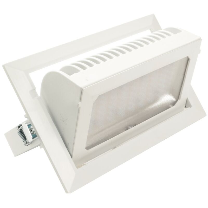 

Downlight LED Basculante rectangular empotrar, 30W 3100 lúmenes, Blanco Frio 6000K, aro blanco para tienda, exposición - Jandei