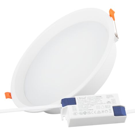 Downlight LED 32W 140Lm/W Driver LIFUD Flicker Free 4000ºK [HO-DL01-LI-32W-W]