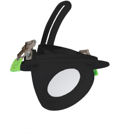 Downlight LED 38W Circular Direccionable Chip OSRAM 120 lm/W LIFUD Corte Ø 170 mm Negro No Flicker 6000K Blanco Frío