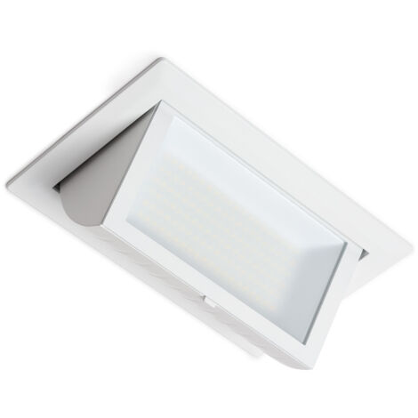 Downlight LED 40W Rectangular Direccionable Chip OSRAM CCT Seleccionable 120 lm/W Corte 210x125 mm Seleccionable (Neutro-Frío)