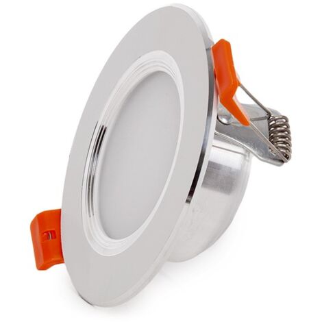 Downlight LED 5W 400Lm 6000ºK Cadre Argenté 30.000H [PCE-DL5W-P-CW]