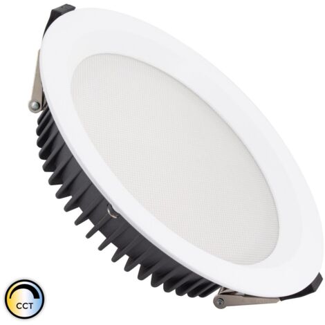 Downlight LED 60W Circolare  AERO 130 lm/W Microprismatico LIFUD Foro Ø 200 mm Selezionabile (Caldo-Naturale-Freddo)