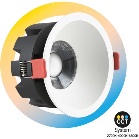 Downlight LED - 8W - CCT - Chip OSRAM - Corte Ø 75mm - Blanco