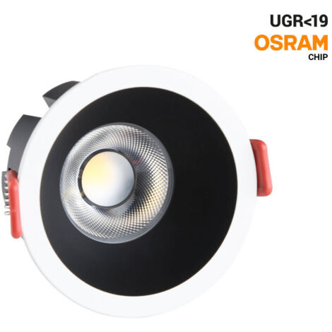 Downlight LED 8W CCT orientable Ø75mm negro
