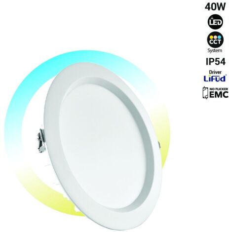 Downlight LED CCT haute efficacité - 40W - Driver Lifud - Coupe