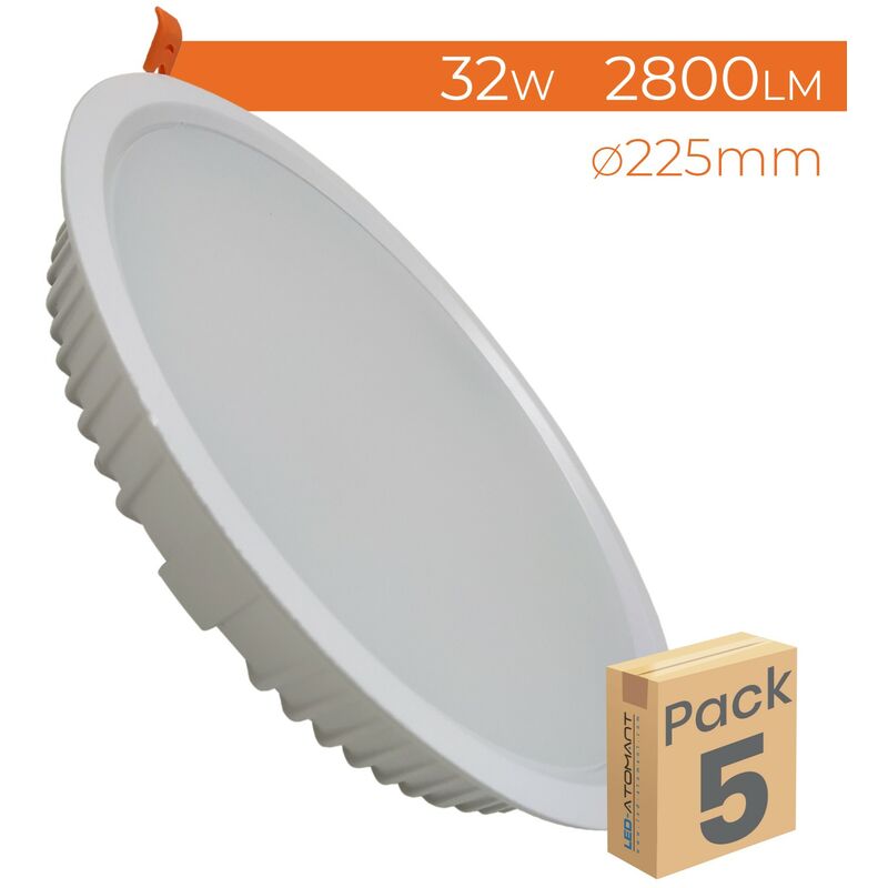 

Downlight LED Circular 32W 2800LM Corte 205mm | Blanco Frío 6500K - Pack 5 Uds. - Blanco Frío 6500K