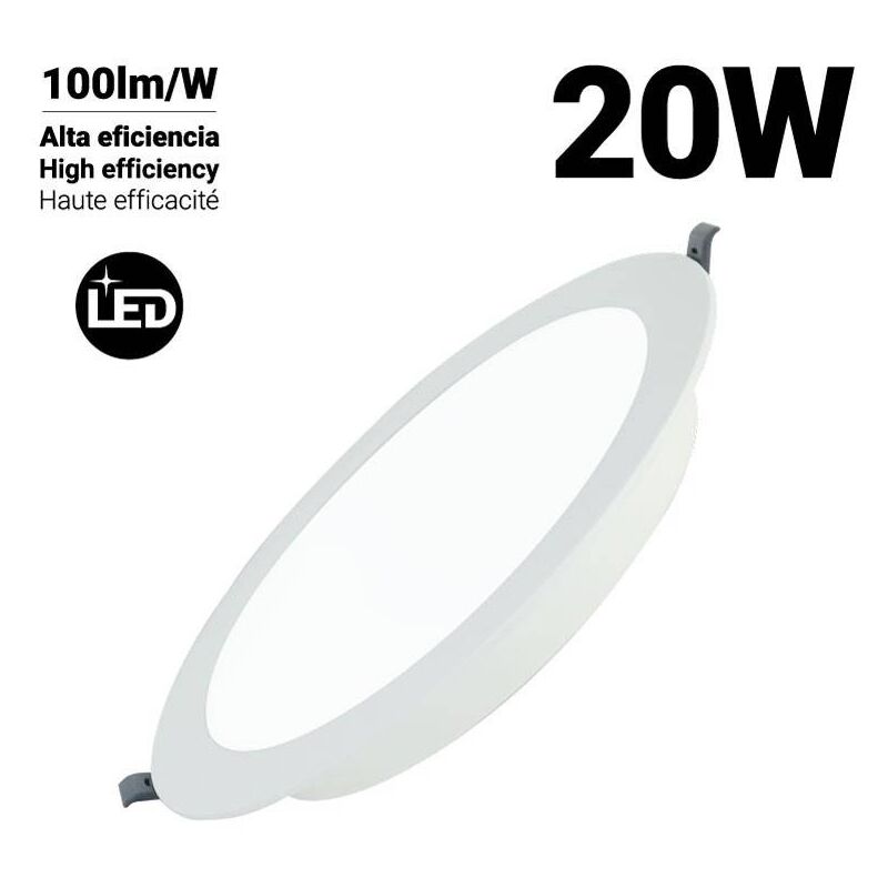 

Downlight LED circular empotrable 20W Corte Ø190mm | Blanco Neutro