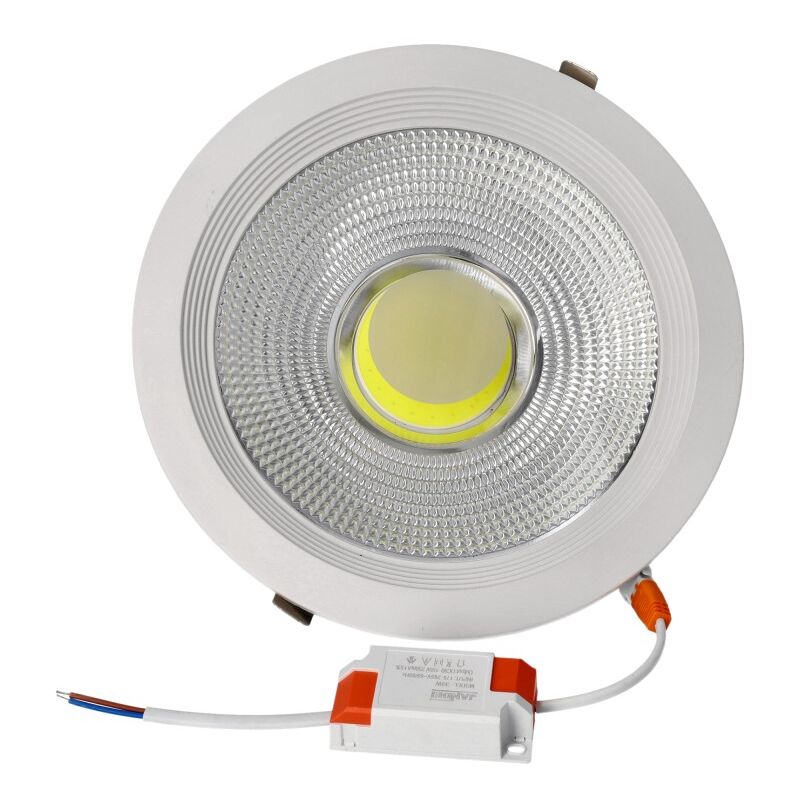 

Downlight LED COB redondo empotrar, 30W 3000 lúmenes (= bombilla 250W), luz blanca natural 4200K para salón, cocina, tienda, negocio, oficina - Jandei