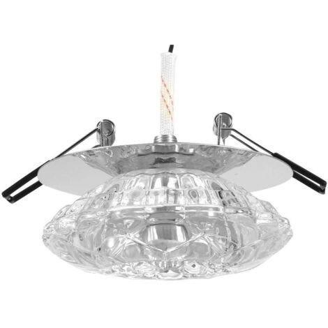 Downlight LED Cristal, Plafonnier Encastré 3W, Ouverture 5-8cm, Projecteur Décoratif LED Couloir Créatif, Couloir, Couloir, Salon, Chambre (Blanc)