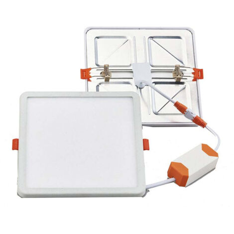 Downlight Led Cuadrado Empotrable 20W 3000K Corte Ajustable 50mm a 210mm Regulable